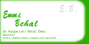 emmi behal business card